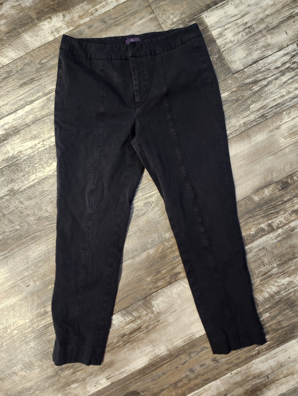 NYDJ Ankle Black Slim Leg Business Casual Pants Women’s Size 6 Pull-On Stretch C - Picture 2 of 7
